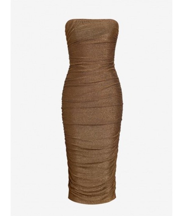 Jersey Bandeau Midi Bodycon Dress