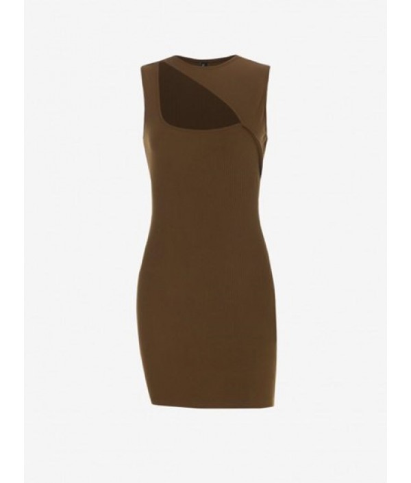 Cutout Ribbed Bodycon Dress