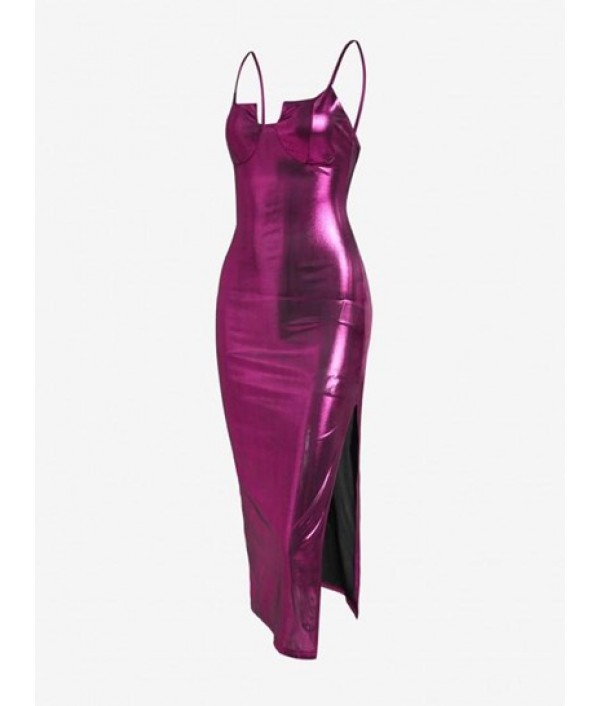 Cami Ruched Velvet Slinky Midi Dress