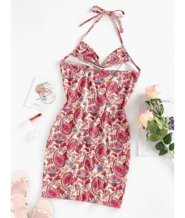 Floral Print Puff Sleeve Mini Dress