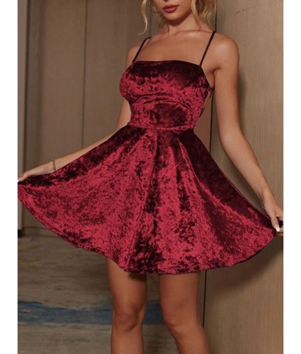 Bow Tie Back Cutout Cami Dress