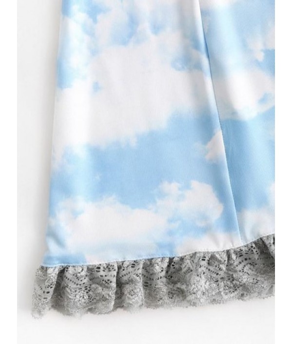 Ditsy Floral Frilled Bowknot Milkmaid Dress