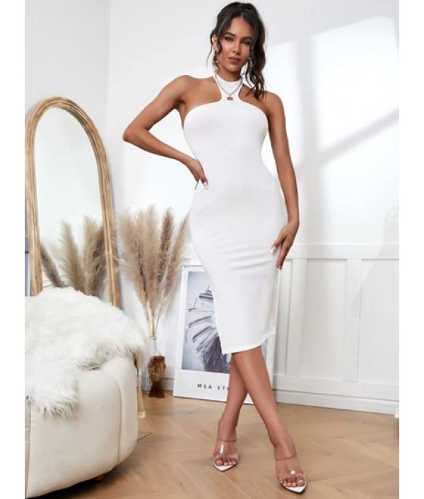 Beading Jersey Slinky Bandeau Corset Dress